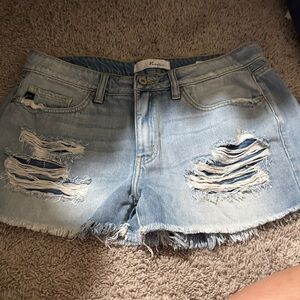 KanCan Light Blue Distressed Jean Shorts
